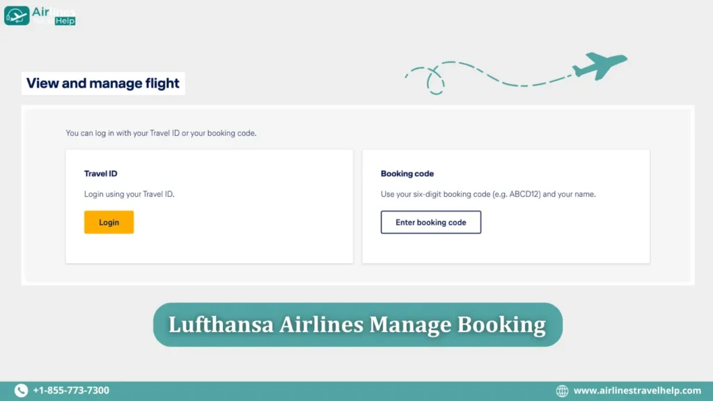 Lufthansa Airlines Manage Booking